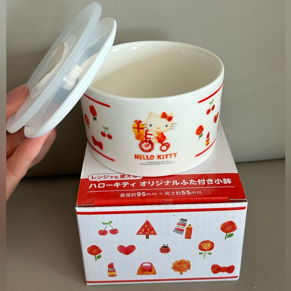 Sanrio Hello Kitty Retro Ceramic Glass Bowl Container